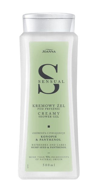 JOANNA Sensual Kremowy żel pod prysznic - Konopie i Panthenol 500 ml