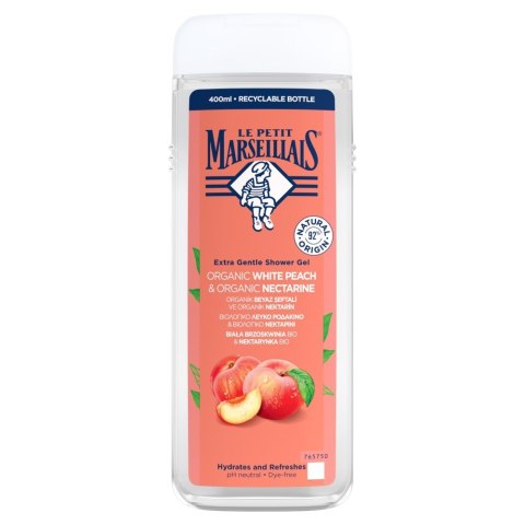 Le Petit Marseillais Żel pod prysznic Bio Biała Brzoskwinia & Bio Nektarynka 400ml Le Petit Marseillais Żel pod prysznic Bio Biała Brzoskwinia & Bio Nektarynka 400ml