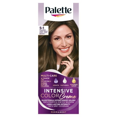 PALETTE Intensive Color Creme Krem koloryzujący nr 5-1 - chłodny jasny brąz 1op. PALETTE Intensive Color Creme Krem koloryzujący nr 5-1 - chłodny jasny brąz 1op.