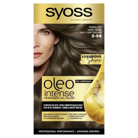 SYOSS Oleo Intense Farba do włosów Permanent Oil Color nr 5-54 Popielaty Jasny Brąz 1op. SYOSS Oleo Intense Farba do włosów Permanent Oil Color nr 5-54 Popielaty Jasny Brąz 1op.