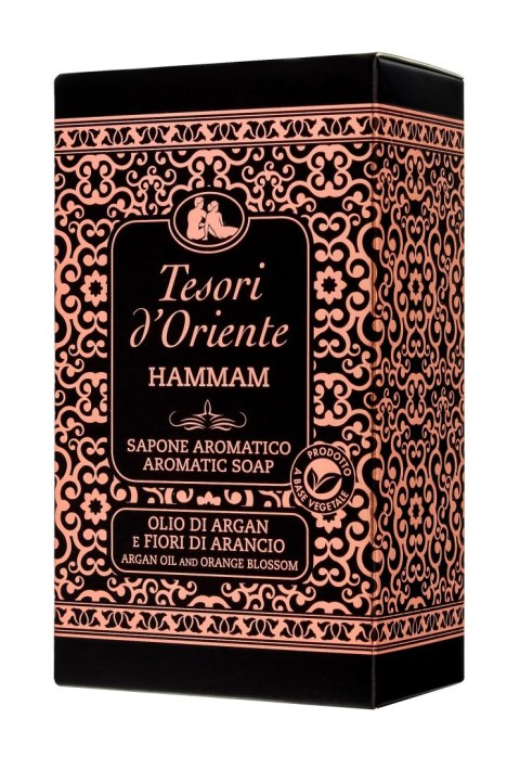 TESORI D`ORIENTE Aromatyczne Mydło w kostce Hammam - Olej Arganowy & Kwiat Pomarańczy 125g TESORI D`ORIENTE Aromatyczne Mydło w kostce Hammam - Olej Arganowy & Kwiat Pomarańczy 125g