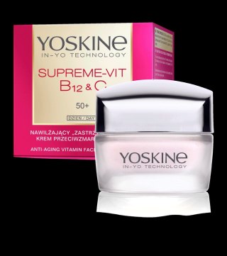 YOSKINE Supreme Vit B12 & C Nawilżający Krem przeciwzmarszczkowy 50+ na dzień 50ml