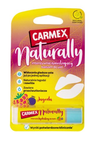 CARMEX Naturally Intensywnie Nawilżający Balsam do ust - Jagoda 4.25g