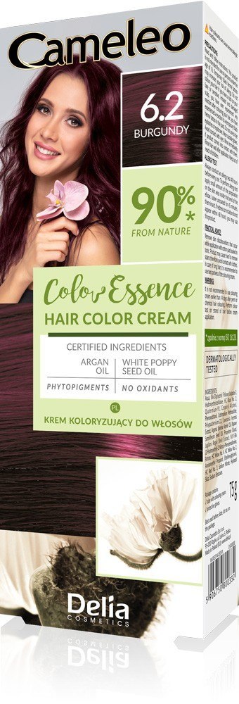 DELIA COSMETICS CAMELEO Color Essence Krem koloryzujący nr 6.2 - burgundy DELIA COSMETICS CAMELEO Color Essence Krem koloryzujący nr 6.2 - burgundy