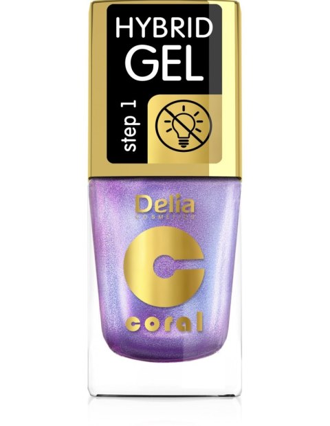 DELIA COSMETICS Coral Hybrid Gel Lakier hybrydowy do paznokci nr 106 Multirefleks Fioletowy 11ml DELIA COSMETICS Coral Hybrid Gel Lakier hybrydowy do paznokci nr 106 Multirefleks Fioletowy 11ml
