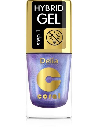 DELIA COSMETICS Coral Hybrid Gel Lakier hybrydowy do paznokci nr 110 Multirefleks Chabrowy 11ml