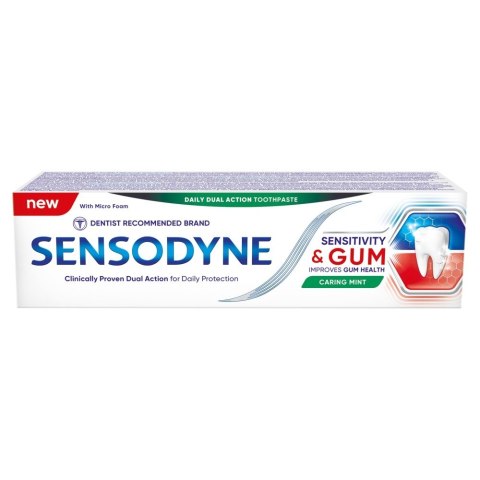 GSK Sensodyne Pasta do zębów Sensitivity & Gum Caring Mint 75ml GSK Sensodyne Pasta do zębów Sensitivity & Gum Caring Mint 75ml