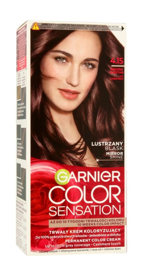 Garnier Color Sensation Krem koloryzujący 4.15 Icy Chestnut- Mroźny Kasztan 1op. Garnier Color Sensation Krem koloryzujący 4.15 Icy Chestnut- Mroźny Kasztan 1op.