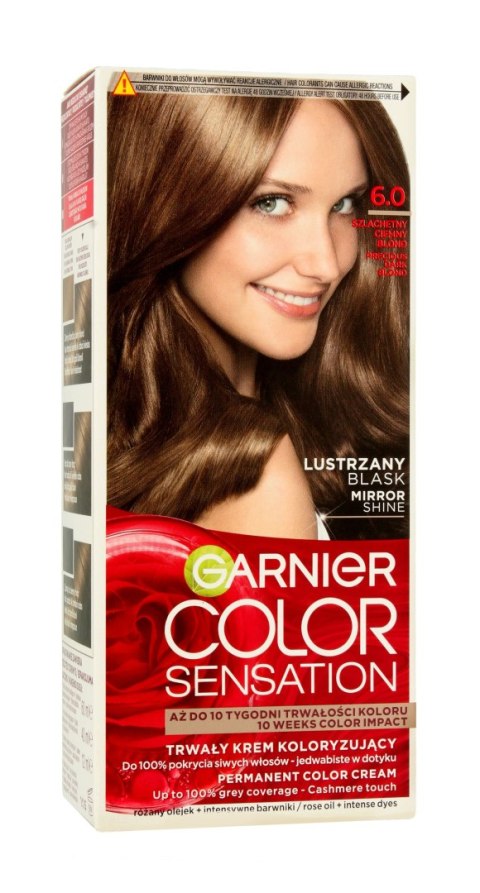 Garnier Color Sensation Krem koloryzujący 6.0 Dark Blond- Szlachetny Ciemny Blond 1op. Garnier Color Sensation Krem koloryzujący 6.0 Dark Blond- Szlachetny Ciemny Blond 1op.