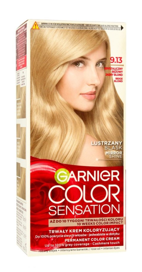 Garnier Color Sensation Krem koloryzujący 9.13 Cristal Blond- Krystaliczny Beżowy Jasny Blond 1op. Garnier Color Sensation Krem koloryzujący 9.13 Cristal Blond- Krystaliczny Beżowy Jasny Blond 1op.