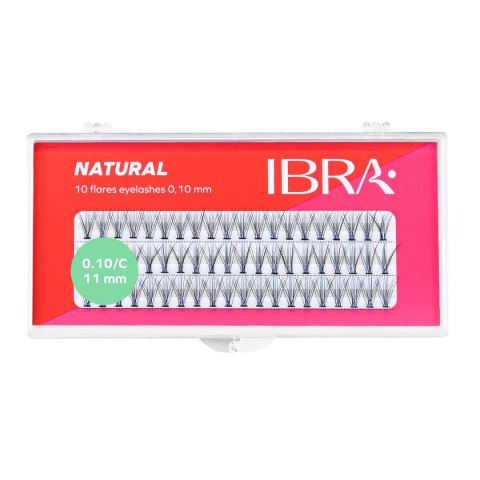IBRA Kępki rzęs NATURAL 0.10-C-11mm 1op. IBRA Kępki rzęs NATURAL 0.10-C-11mm 1op.