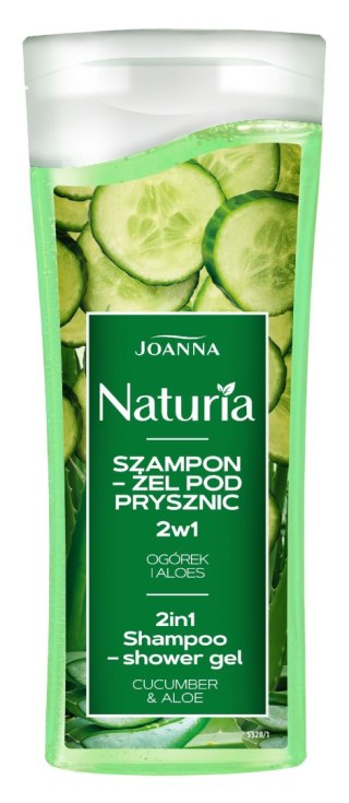 JOANNA Naturia Szampon-żel pod prysznic 2w1 - Ogórek i Aloes 100 ml