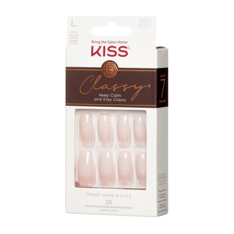 KISS Sztuczne Paznokcie Classy Nails - Be-You_Tiful (rozmiar L) 1op.(28szt)