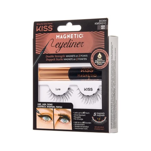 KISS Zestaw Lure (rzęsy magnetyczne + eyeliner) 1op KISS Zestaw Lure (rzęsy magnetyczne + eyeliner) 1op