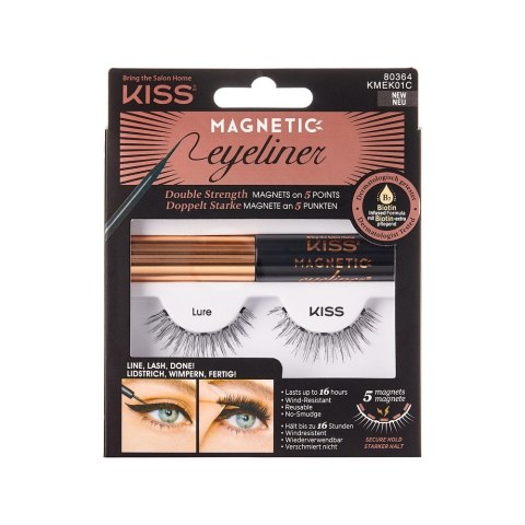 KISS Zestaw Lure (rzęsy magnetyczne + eyeliner) 1op KISS Zestaw Lure (rzęsy magnetyczne + eyeliner) 1op