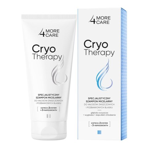 More4Care CryoTherapy Micelarny Szampon do włosów zniszczonych i pozbawionych blasku 200ml