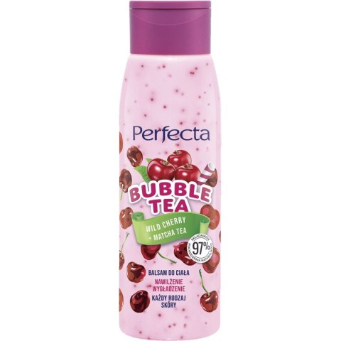 PERFECTA Bubble Tea Balsam do ciała Nawilżenie wygładzenie - Wild Cherry + Matcha Tea 400 ml PERFECTA Bubble Tea Balsam do ciała Nawilżenie wygładzenie - Wild Cherry + Matcha Tea 400 ml