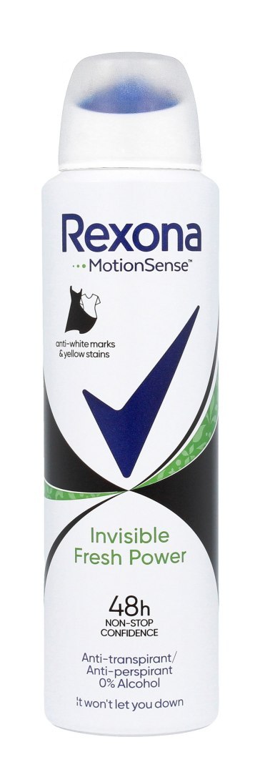 REXONA Invisible Fresh Power Antyperspirant damski w sprayu 150 ml REXONA Invisible Fresh Power Antyperspirant damski w sprayu 150 ml