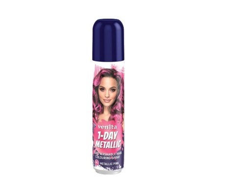 VENITA 1- Day Metallic Spray koloryzujący do włosów - nr M1 Metallic Pink (metaliczny różowy) 50ml VENITA 1- Day Metallic Spray koloryzujący do włosów - nr M1 Metallic Pink (metaliczny różowy) 50ml