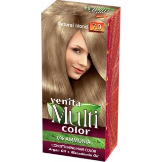 VENITA Farba do włosów bez amoniaku Multi Color - 7.0 Natural Blond 1op.