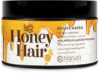 BARWA COSMETICS Honey Hair Bogata Maska nawilżająco-wygładzająca do włosów normalnych i suchych 220ml