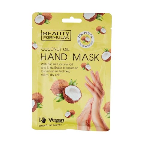 BEAUTY FORMULAS Hand Mask Maska na dłonie z olejem kokosowym - 1 para BEAUTY FORMULAS Hand Mask Maska na dłonie z olejem kokosowym - 1 para