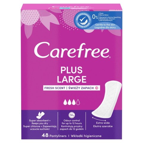 CAREFREE Wkładki higieniczne Fresh Scent - Plus Large 1op.-48 sztuk