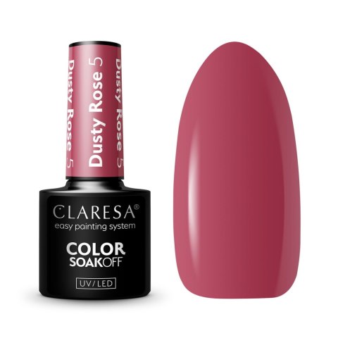 CLARESA Lakier hybrydowy Dusty Rose nr 5 5g CLARESA Lakier hybrydowy Dusty Rose nr 5 5g