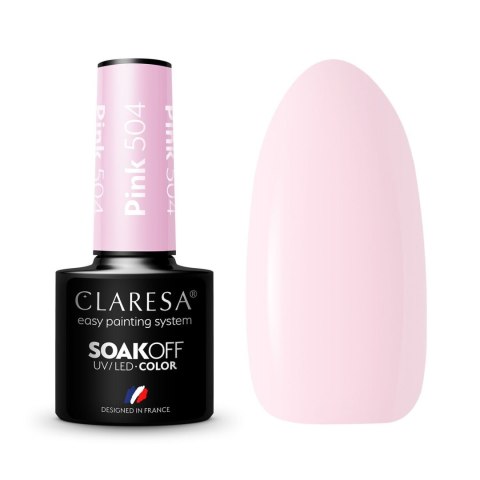 CLARESA Lakier hybrydowy Pink nr 504 5g