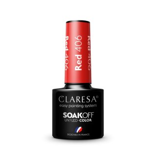 CLARESA Lakier hybrydowy Red nr 406 5g