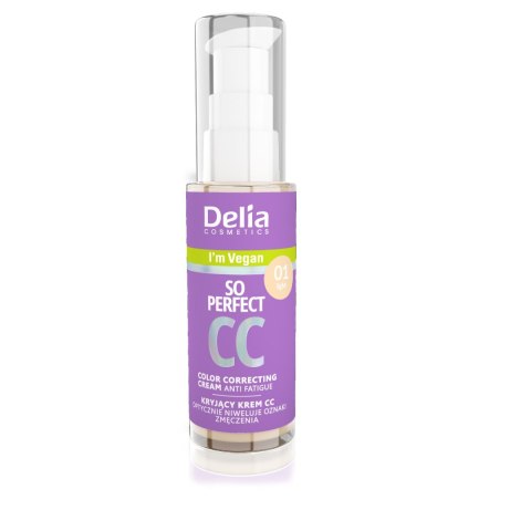 DELIA COSMETICS So Perfect Kryjący Krem CC - 01 Light 30ml