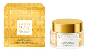 DERMIKA Luxury Gold 24K Total Benefit Luksusowy Krem-stymulator młodości 55+ na dzień i noc 50ml