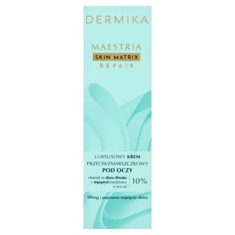 DERMIKA Maestria Skin Matrix Repair Luksusowy Krem przeciwzmarszczkowy pod oczy z ekstraktem ze śluzu ślimaka (10%) 15ml