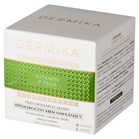 DERMIKA Vitamin P Plus Przeciwzmarszczkowy hipoalergiczny krem nawilżający na dzień na noc 50 ml DERMIKA Vitamin P Plus Przeciwzmarszczkowy hipoalergiczny krem nawilżający na dzień na noc 50 ml