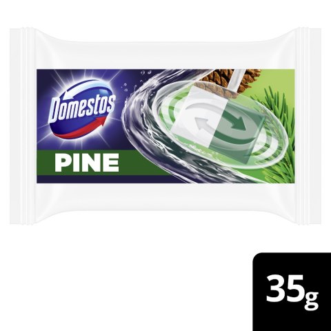 DOMESTOS Power Pine Kostka zapachowa do WC 3w1 - zapas 35 g DOMESTOS Power Pine Kostka zapachowa do WC 3w1 - zapas 35 g