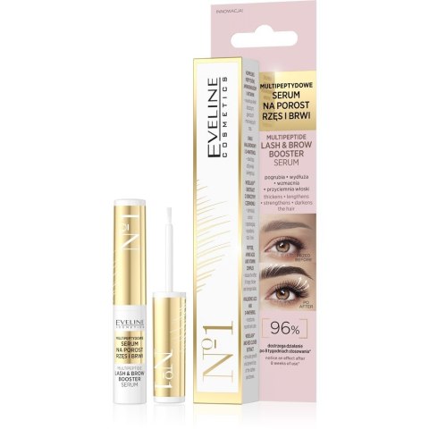 EVELINE Lash & Brow Multipeptydowe Serum na porost rzęs i brwi