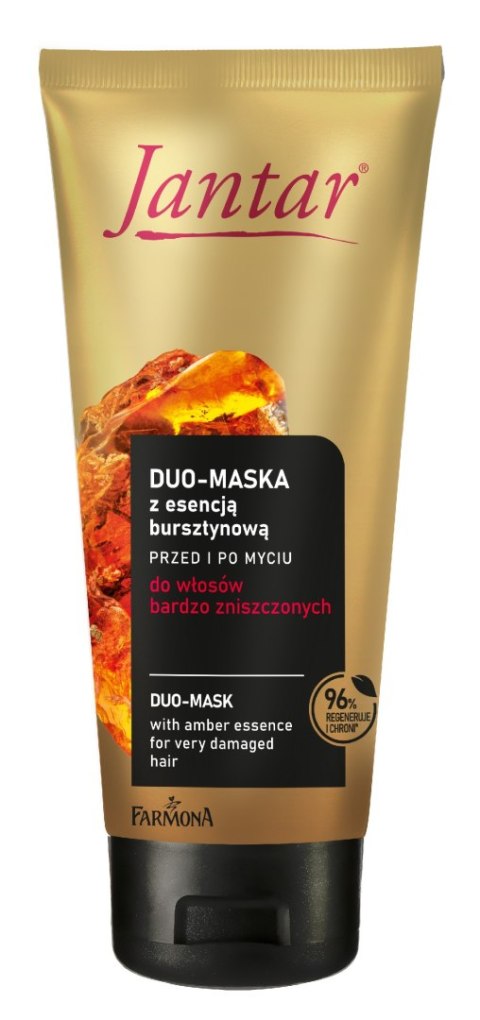 JANTAR Duo-maska z esencją bursztynową do włosów bardzo zniszczonych 200 ml JANTAR Duo-maska z esencją bursztynową do włosów bardzo zniszczonych 200 ml