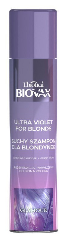 L`BIOTICA BIOVAX Glamour Suchy Szampon do włosów dla blondynek - Ultra Violet