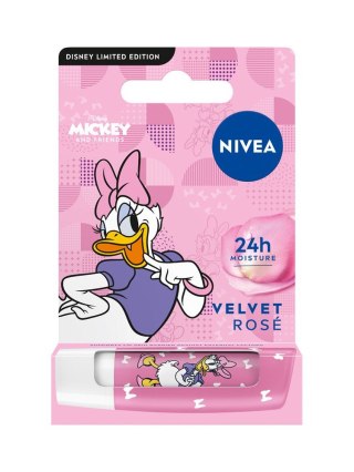 NIVEA Disney Pielęgnująca pomadka do ust Velvet Rose Daisy Duck - edycja limitowana 4.8 g