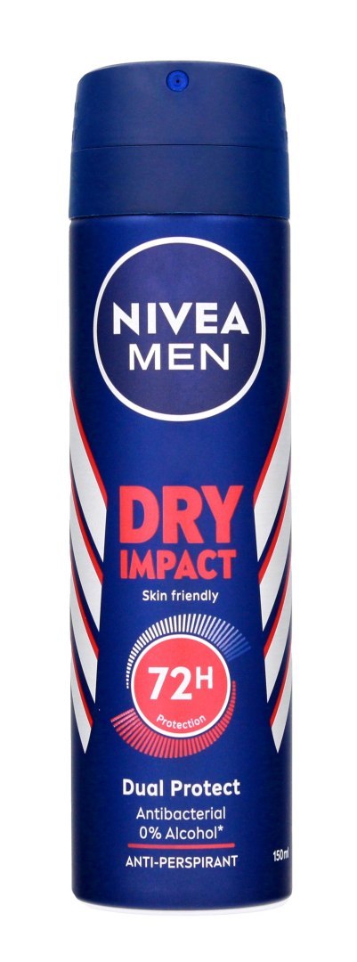 NIVEA MEN Antyperspirant w sprayu Dry Impact 150 ml NIVEA MEN Antyperspirant w sprayu Dry Impact 150 ml