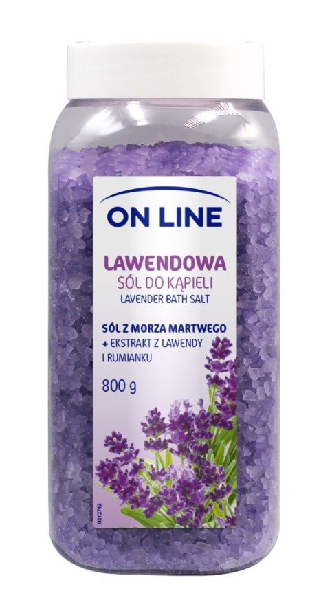 ON LINE Sól do kąpieli - Lawendowa 800g