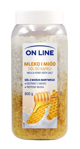 ON LINE Sól do kąpieli - Mleko i Miód 800g