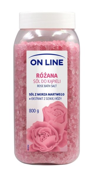 ON LINE Sól do kąpieli - Różana 800g