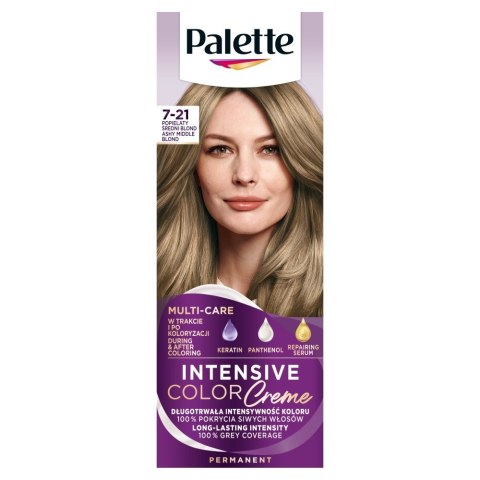 PALETTE Intensive Color Creme Krem koloryzujący nr 7-21 - popielaty średni blond blond 1op.