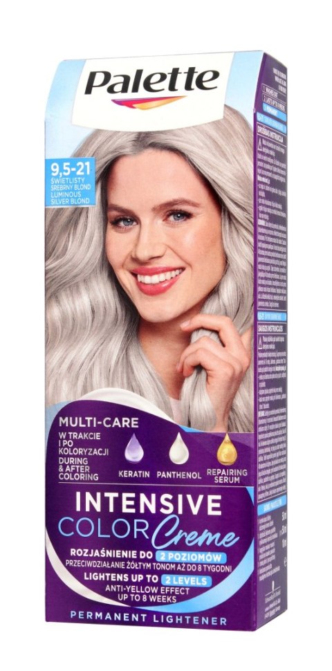 PALETTE Intensive Color Creme Krem koloryzujący nr 9.5-21 świetlisty srebrny blond 1op.