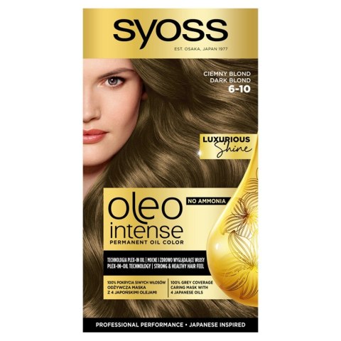 SYOSS Oleo Intense Farba do włosów Permanent Oil Color nr 6-10 Ciemny Blond 1op. SYOSS Oleo Intense Farba do włosów Permanent Oil Color nr 6-10 Ciemny Blond 1op.