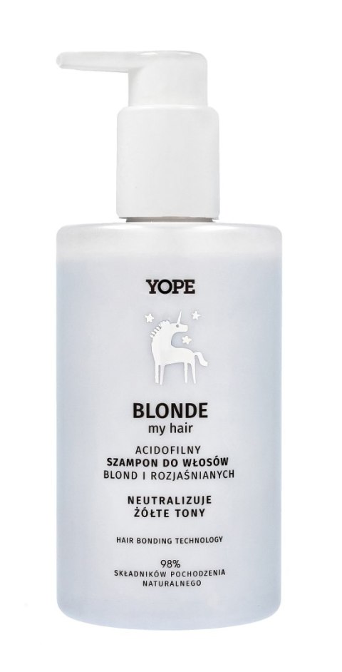 YOPE Blonde My Hair Acidofilny Szampon do włosów blond i rozjaśnianych - neutralizuje żółte tony 300ml