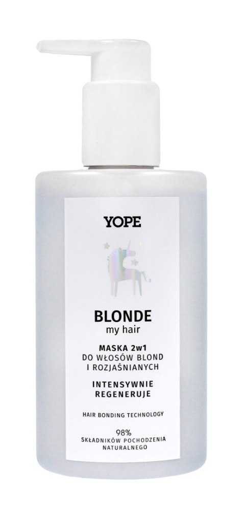 YOPE Blonde My Hair Maska 2w1 do włosów blond i rozjaśnianych - intesywna regeneracja 300ml YOPE Blonde My Hair Maska 2w1 do włosów blond i rozjaśnianych - intesywna regeneracja 300ml