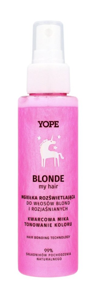 YOPE Blonde My Hair Rozjaśniająca Mgiełka do włosów blond i rozjaśnianych - Kwarcowa Mika 100ml