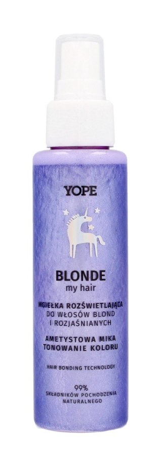 YOPE Blonde My Hair Rozświetlająca Mgiełka do włosów blond i rozjaśnianych - Ametystowa Mika 100ml